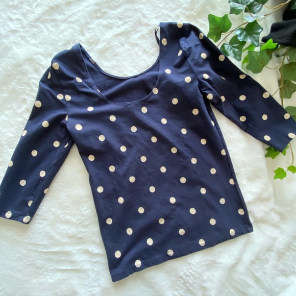 3/4 sleeve Polka Dot Top - Picture 2 of 2